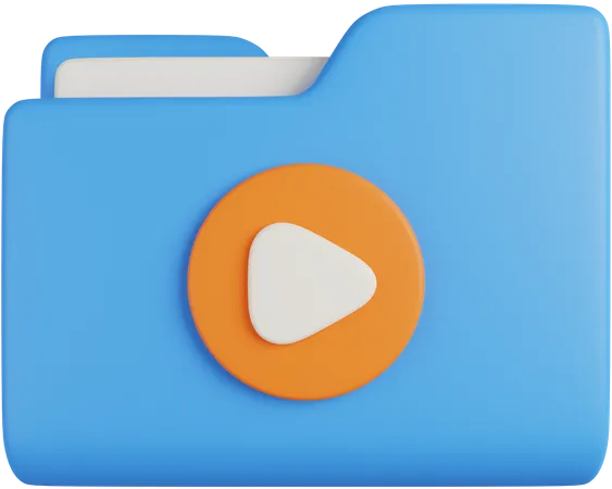 Carpeta de videos  3D Icon