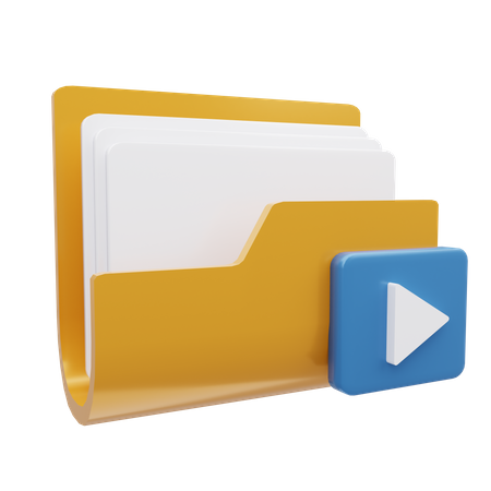 Carpeta de videos  3D Icon