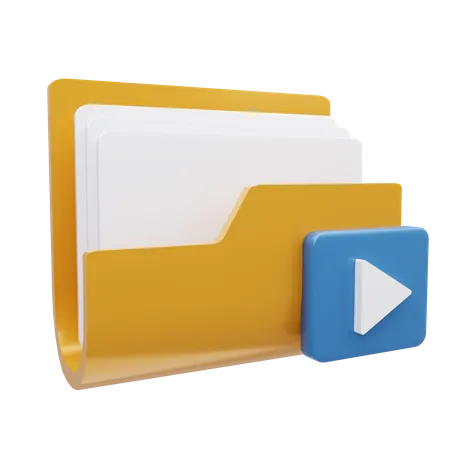 Carpeta de videos  3D Icon