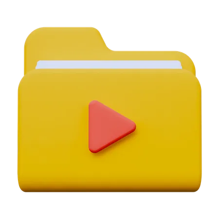 Carpeta de videos  3D Icon