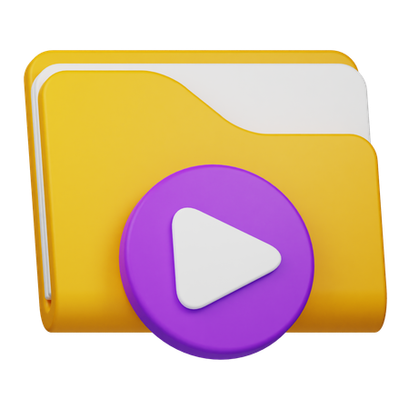 Carpeta de videos  3D Icon