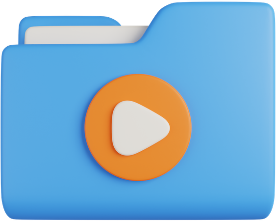 Carpeta de videos  3D Icon