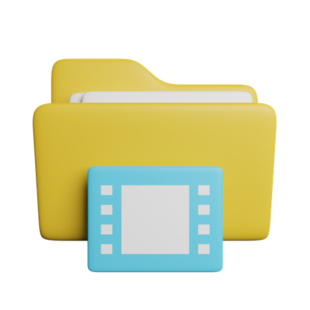 Carpeta de videos  3D Icon