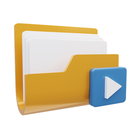 Carpeta de videos  3D Icon