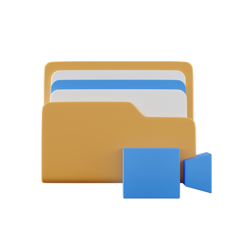 Carpeta de videos  3D Icon