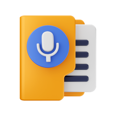 Carpeta de voz  3D Icon