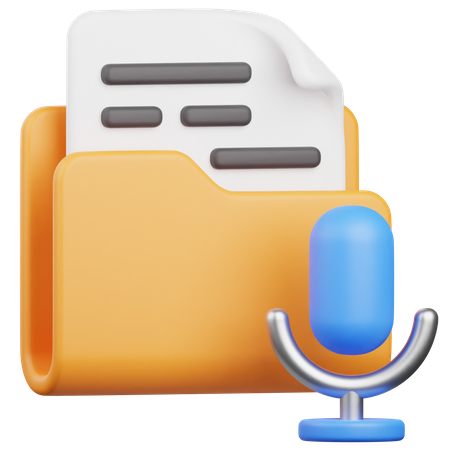 Carpeta de voz  3D Icon