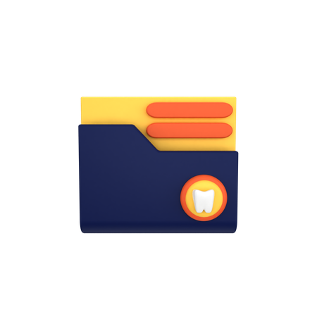 Carpeta dental  3D Icon