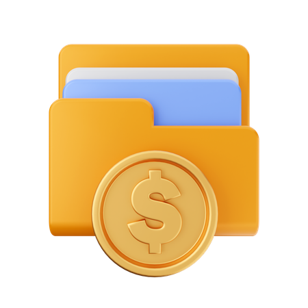 Carpeta Dinero  3D Icon