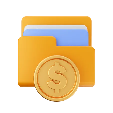 Carpeta Dinero  3D Icon