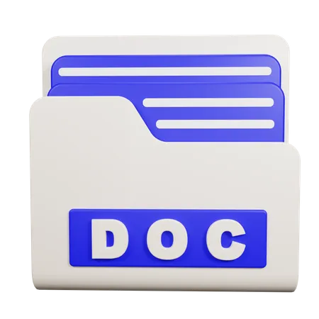 Carpeta de documentos  3D Icon