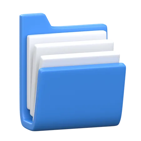 Carpeta de documentos  3D Icon