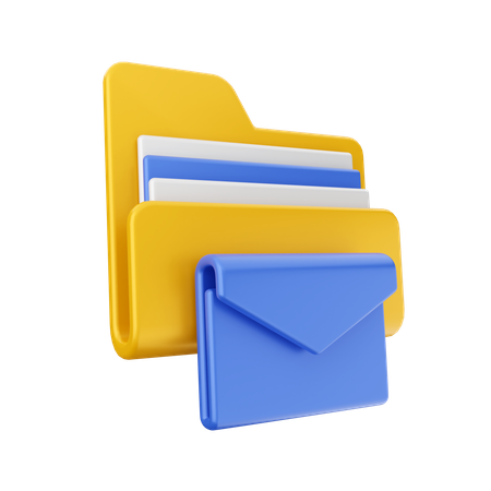 Documento de carpeta  3D Icon