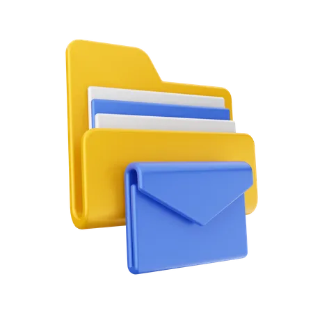 Documento de carpeta  3D Icon