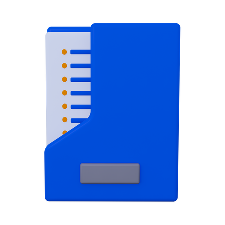 Documento de carpeta  3D Icon