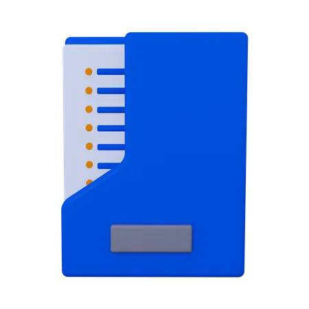 Documento de carpeta  3D Icon