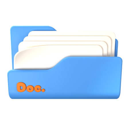 Documento de carpeta  3D Icon