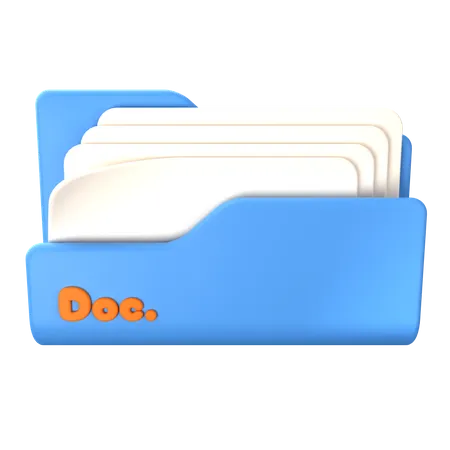 Documento de carpeta  3D Icon