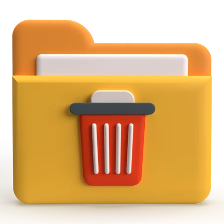 Eliminar carpeta  3D Icon