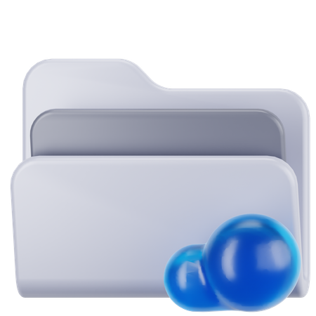 Carpeta en la nube  3D Icon