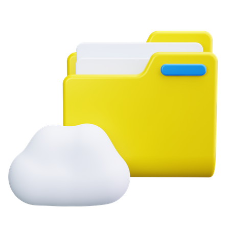 Carpeta en la nube  3D Icon