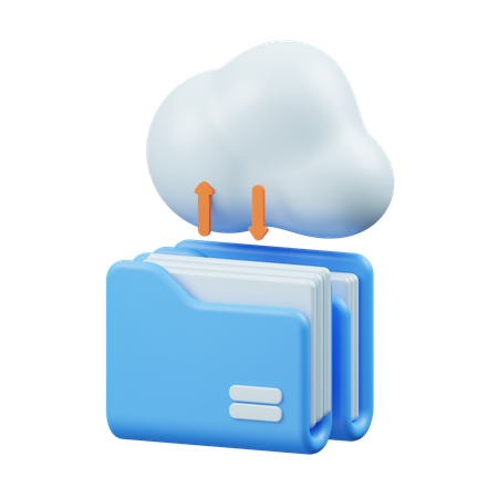 Carpeta en la nube  3D Icon