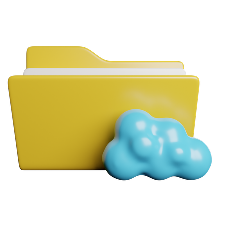 Carpeta en la nube  3D Icon