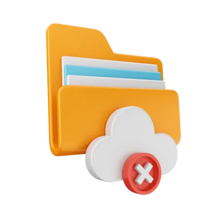 Carpeta de errores de la nube  3D Icon