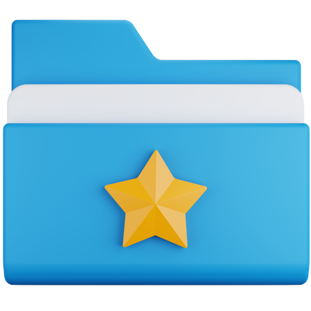 Carpeta estrella  3D Icon