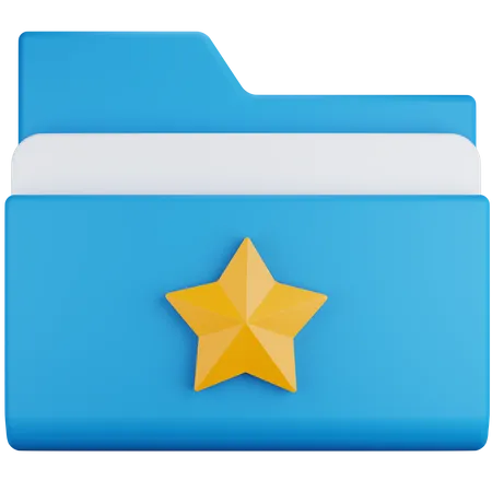 Carpeta estrella  3D Icon