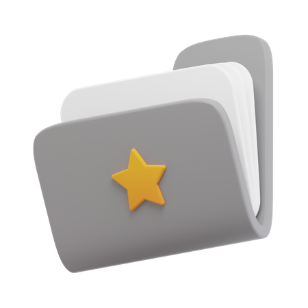 Carpeta estrella  3D Icon