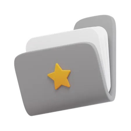 Carpeta estrella  3D Icon