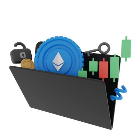 Carpeta de ethereum  3D Illustration