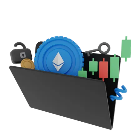 Carpeta de ethereum  3D Illustration