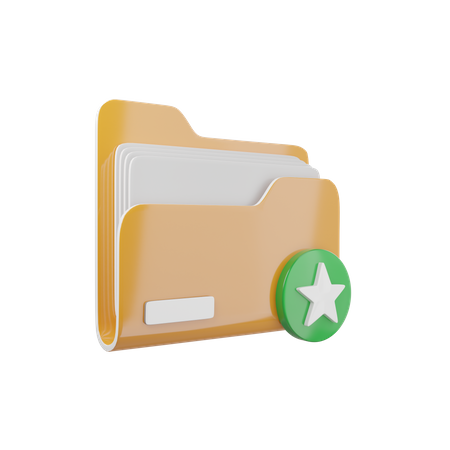 Carpeta favorita  3D Icon