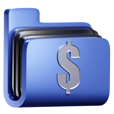 Carpeta de finanzas  3D Icon