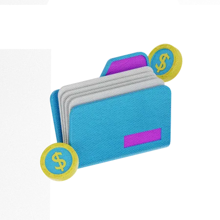 Carpeta financiera  3D Icon