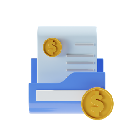 Carpeta financiera  3D Icon