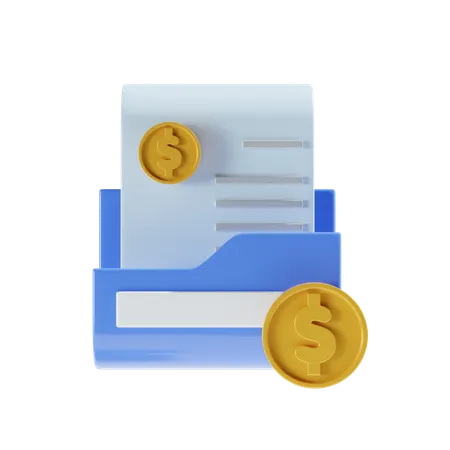 Carpeta financiera  3D Icon