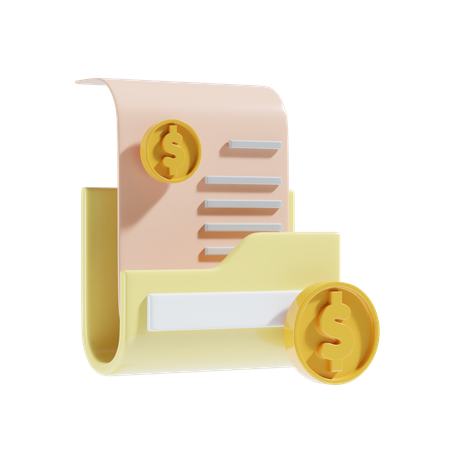 Carpeta financiera  3D Icon