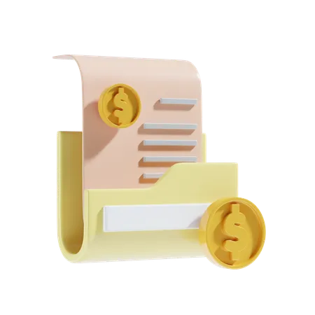 Carpeta financiera  3D Icon