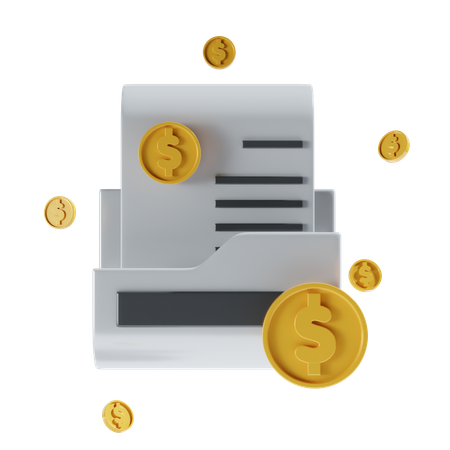 Carpeta financiera  3D Icon