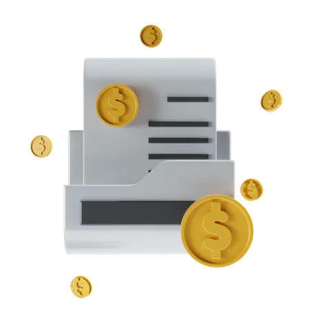 Carpeta financiera  3D Icon