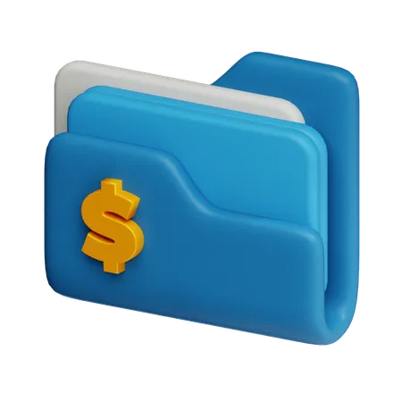 Carpeta de finanzas  3D Icon