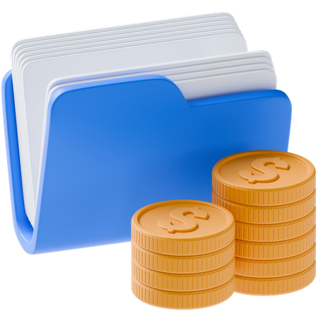 Carpeta financiera  3D Icon