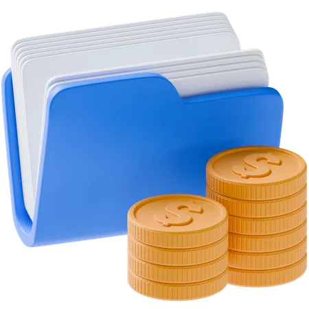 Carpeta financiera  3D Icon