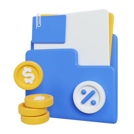 Carpeta de finanzas  3D Icon