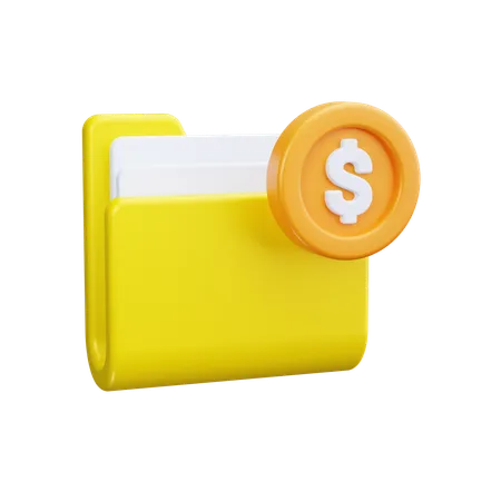 Carpeta financiera  3D Icon