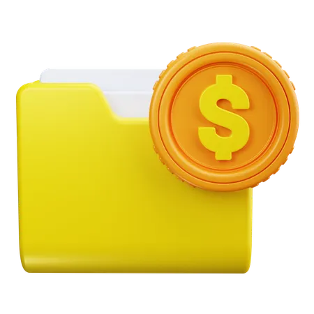 Carpeta financiera  3D Icon