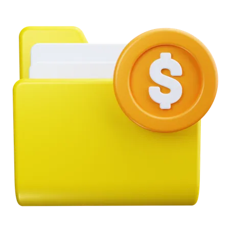 Carpeta financiera  3D Icon